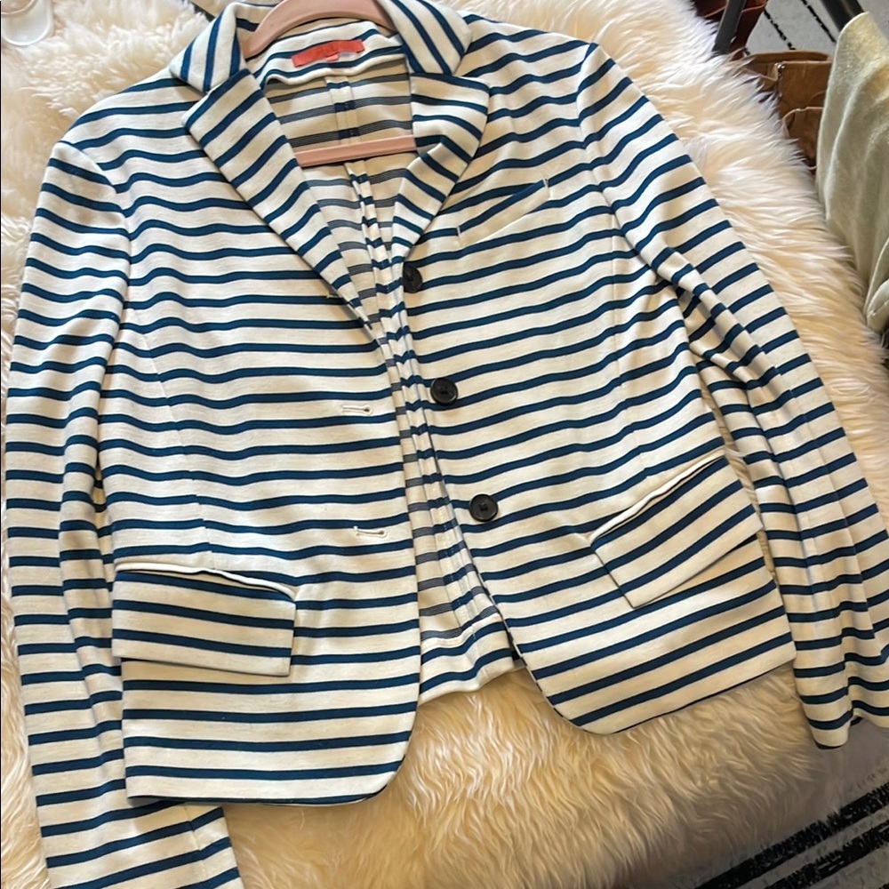 Sinclaire 10 Blue and White Striped Blazer
